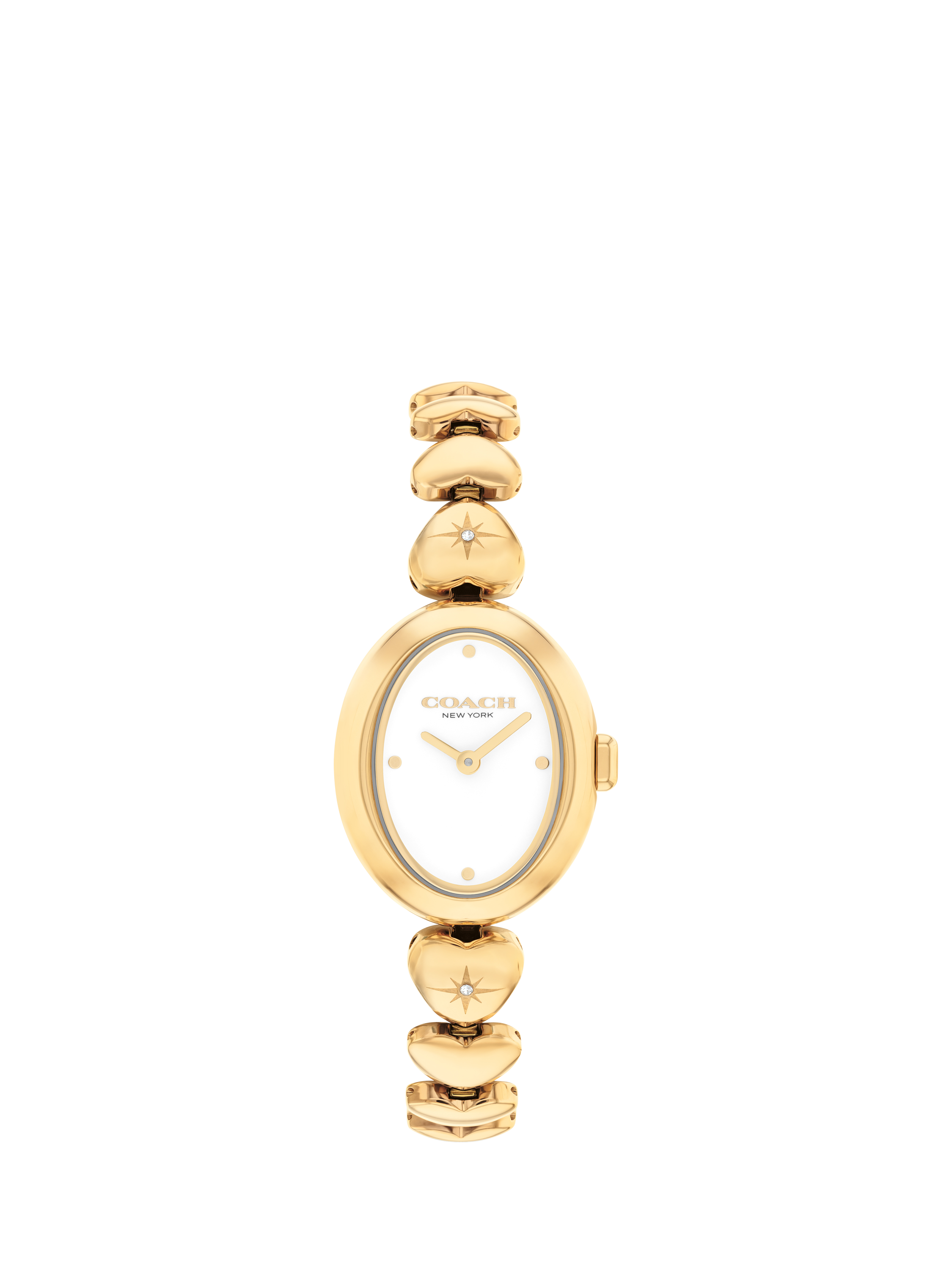Coach 14504638 Women's Round Heart Strap Watch, Gold