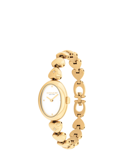 Coach 14504638 Women's Round Heart Strap Watch - view 2, Gold
