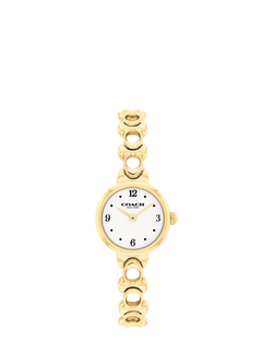 Coach 14504650 Women's Round Bracelet Strap Watch, Gold, Gold