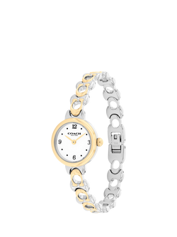 Coach 14504653 Women's Round Bracelet Strap Watch, Bi-colour - view 2, Bi-colour