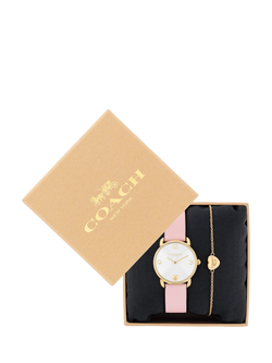 Coach 14000137 Watch & Heart Bracelet Gift Set, Pink - view 2, Pink