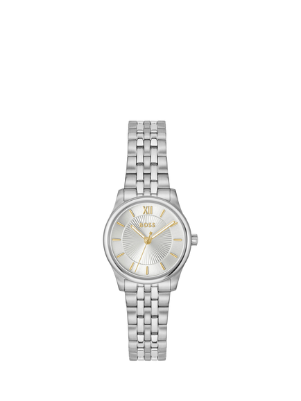 HUGO BOSS 1502840 Women's Round Sunray Bracelet Strap Watch, Silver, Silver