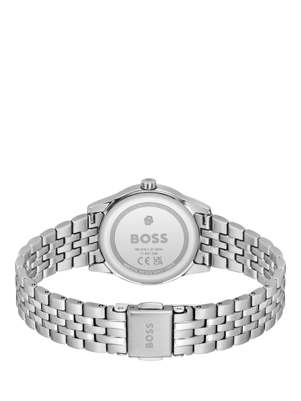 HUGO BOSS 1502840 Women's Round Sunray Bracelet Strap Watch, Silver - view 2, Silver