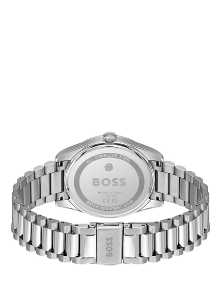 HUGO BOSS 1514310 Men's Round Sunray Bracelet Strap Watch, Silver - view 2, Silver