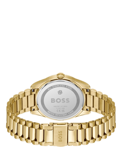 HUGO BOSS 1514312 Men's Round Sunray Bracelet Strap Watch, Gold - view 2, Gold