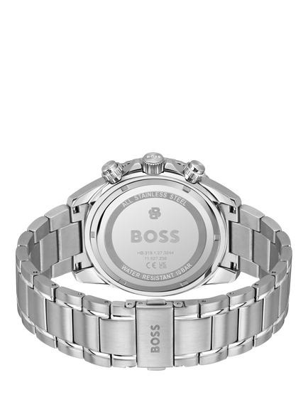 HUGO BOSS 1514322 Men's Round Chronograph Bracelet Strap Watch, Silver - view 2, Silver
