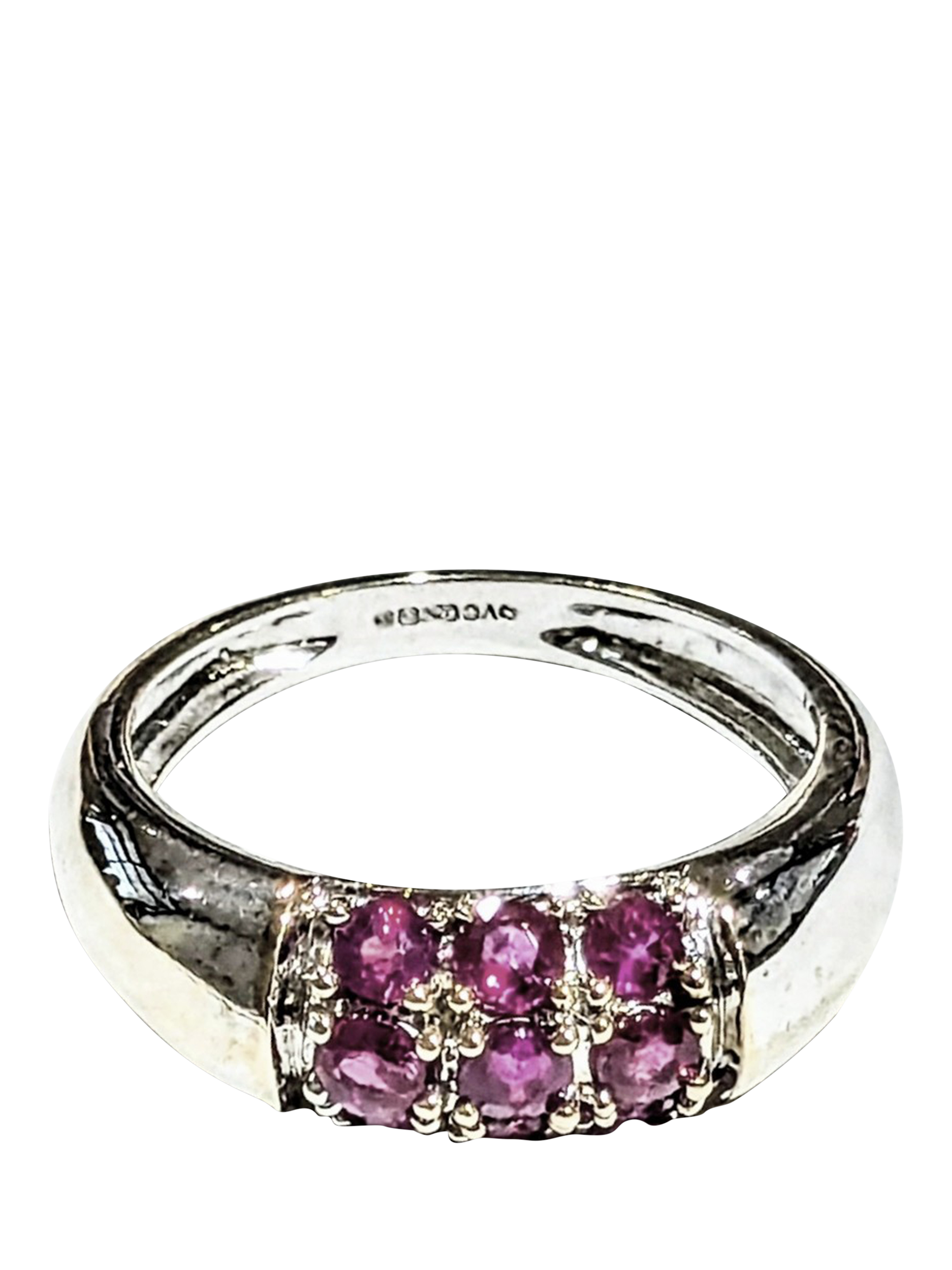 Product image 1 of 1, which shows Pre-loved 9ct White Gold Created Ruby Boat Ring, K