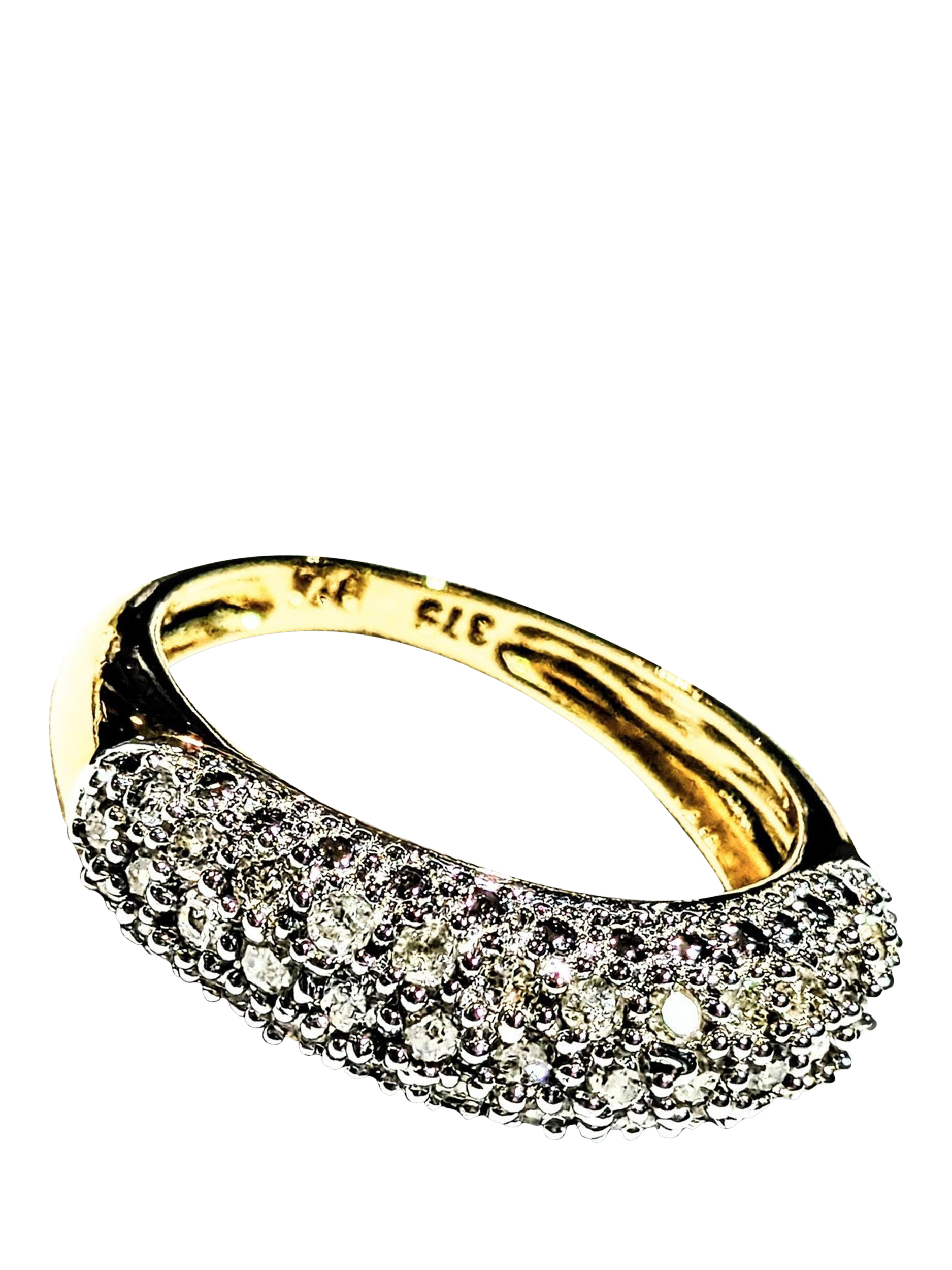Product image 1 of 1, which shows Pre-loved 9ct Gold Diamond Boat Ring, J