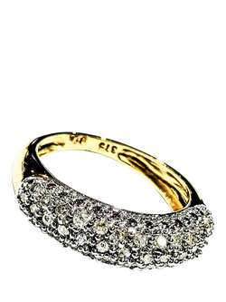 Pre-loved 9ct Gold Diamond Boat Ring, J, Gold