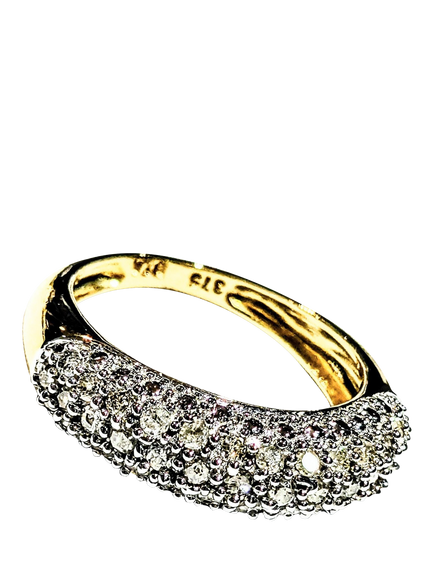 Pre-loved 9ct Gold Diamond Boat Ring, J, Gold