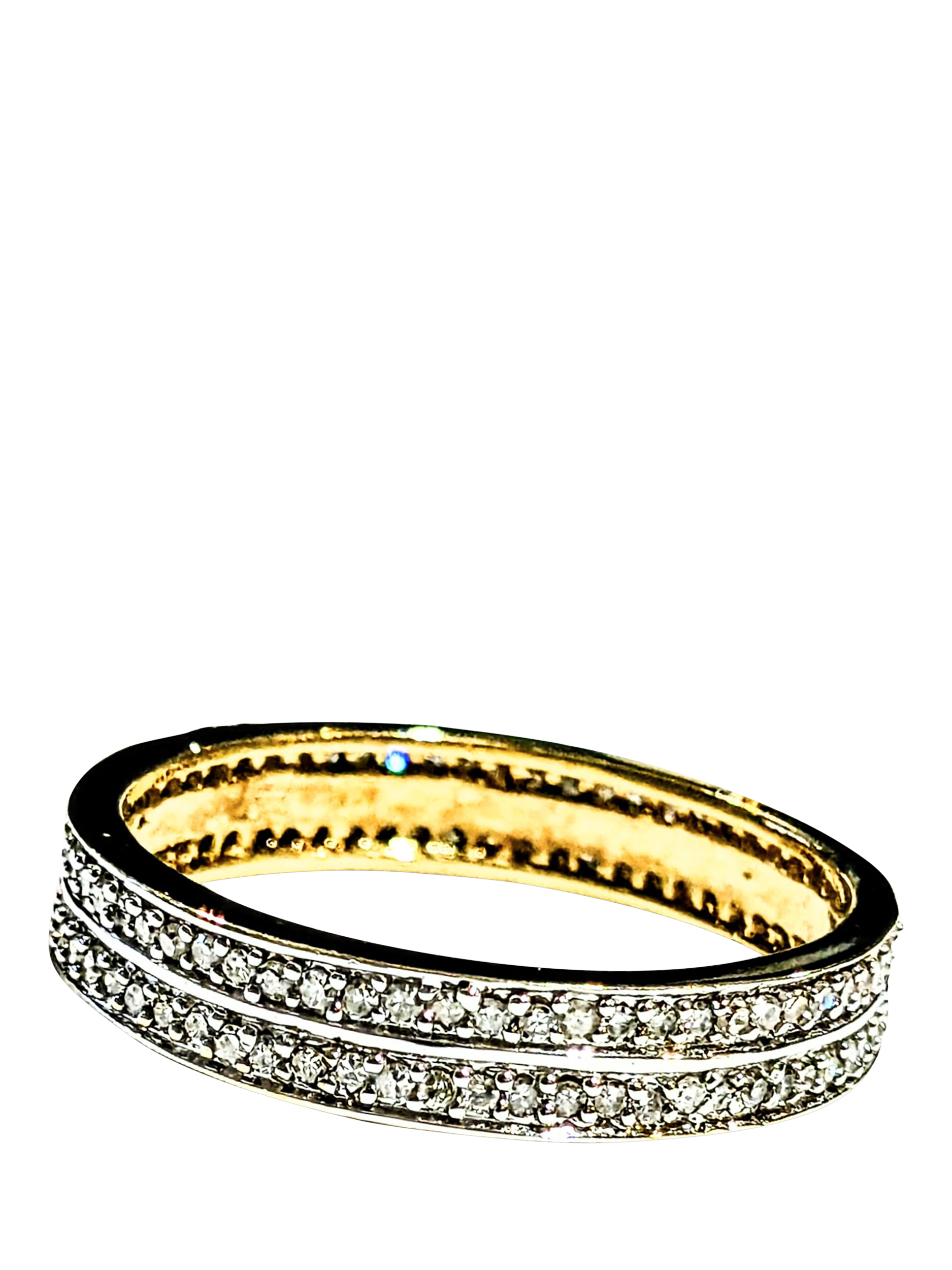 Product image 1 of 1, which shows Pre-loved 9ct Yellow Gold Diamond Full Eternity Ring