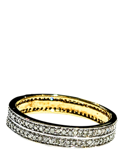 Pre-loved 9ct Yellow Gold Diamond Full Eternity Ring, Gold