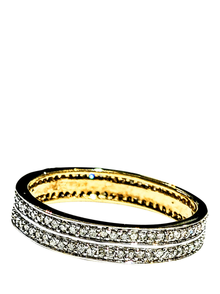 Pre-loved 9ct Yellow Gold Diamond Full Eternity Ring, Gold