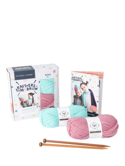 Wool Couture Stitch & Story Knitters of Tomorrow Children's Beginners Knitting Kit, Multi