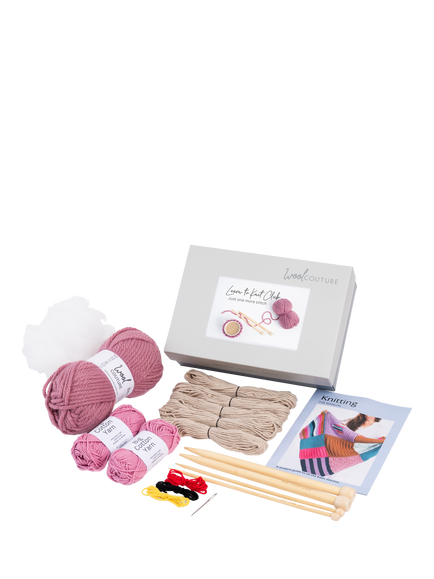 Wool Couture Learn to Knit Kit - view 2, Multi