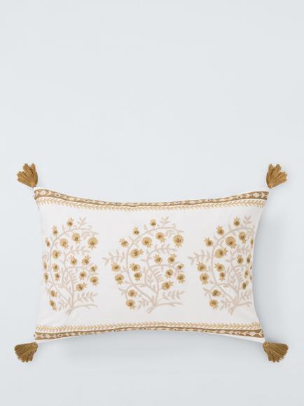 John Lewis Pomegranate Tree Rectangular Cushion, Yellow