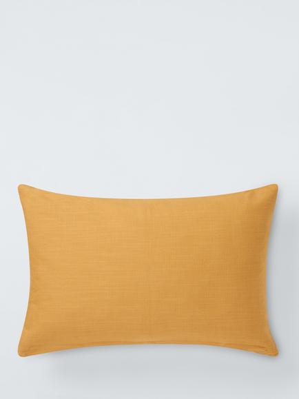John Lewis Rustic Birds Rectangular Cushion, Ochre - view 2, Ochre