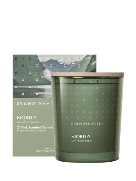 SKANDINAVISK Fjord Two Wick Scented Candle, 350g, Green
