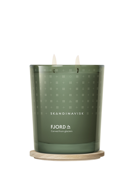 SKANDINAVISK Fjord Two Wick Scented Candle, 350g - view 2, Green