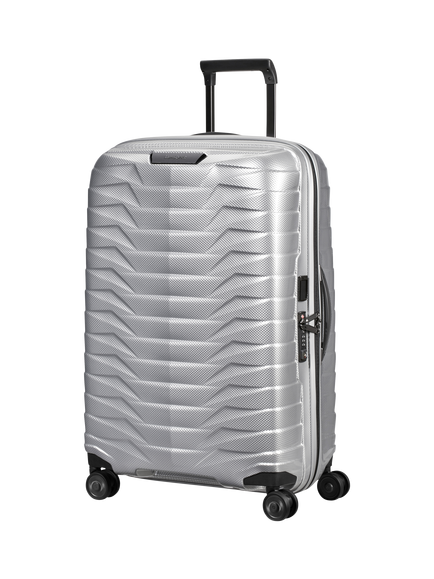 Samsonite Proxis 66cm 4-Wheel Medium Suitcase, 76L, Silver