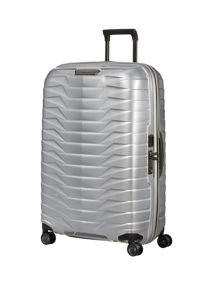 Samsonite Proxis 75cm 4-Wheel Large Suitcase, 98L, Silver
