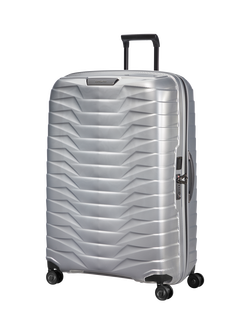Samsonite Proxis Spinner 81cm 4-Wheel 57cm Wide Large Suitcase, Silver