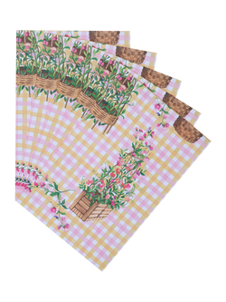 Heathcote & Ivory Sweet Pea Drawer Liners, Set of 5 - view 2, Pink