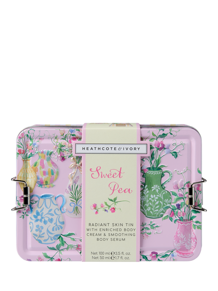 Heathcote & Ivory Sweet Pea Radiant Skin Gift Set Tin - view 2, Pink