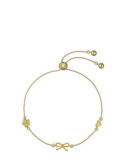 Ted Baker Ilona Mini Icons Adjustable Bracelet, Gold, Gold Tone