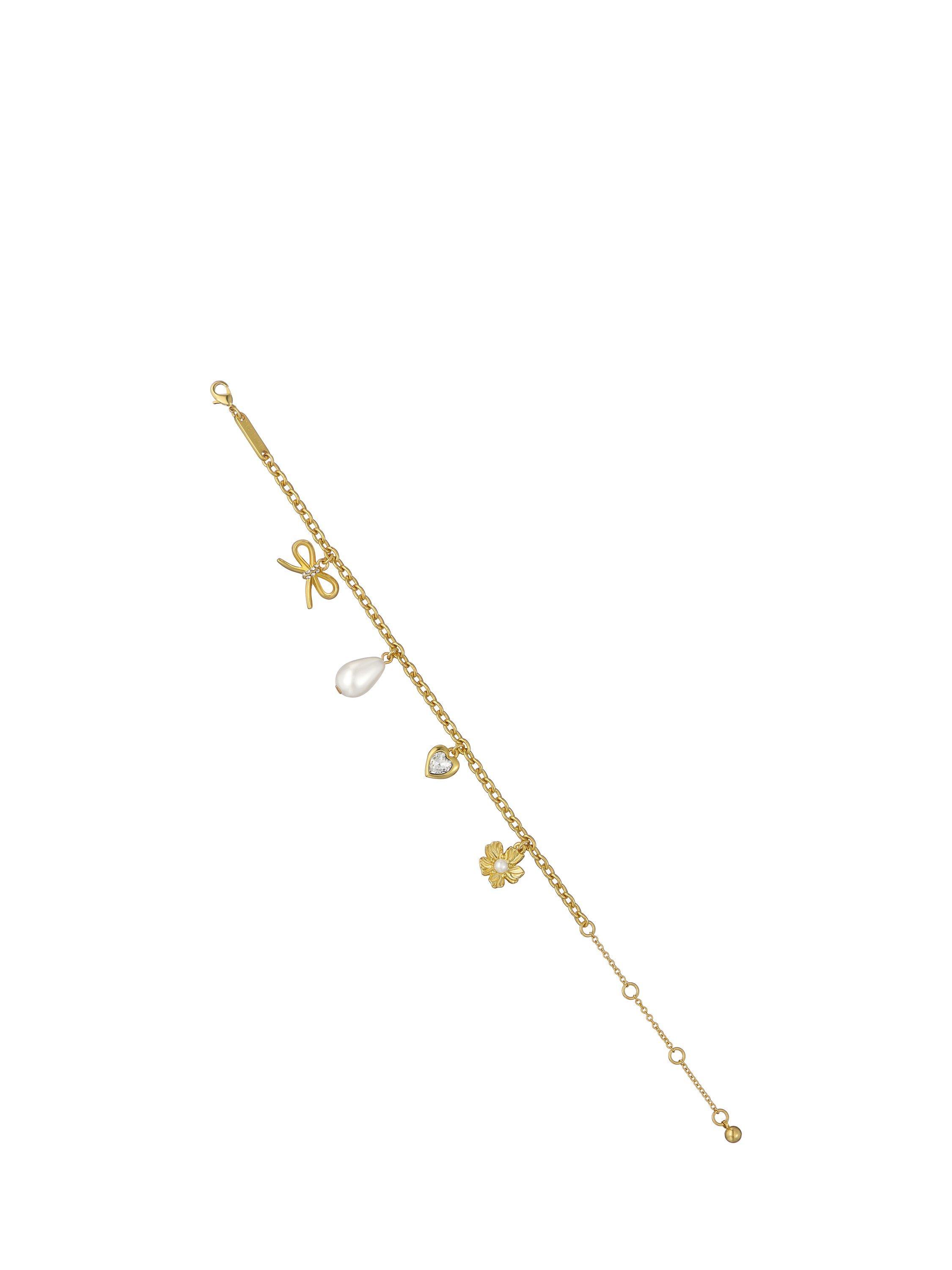 Product image 4 of 6, which shows Ted Baker Isabella Icon Charm Adjustable Bracelet, Gold