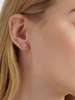 Ted Baker Gayla Garland Stud Earrings, Pink/Gold - view 2, Gold Tone
