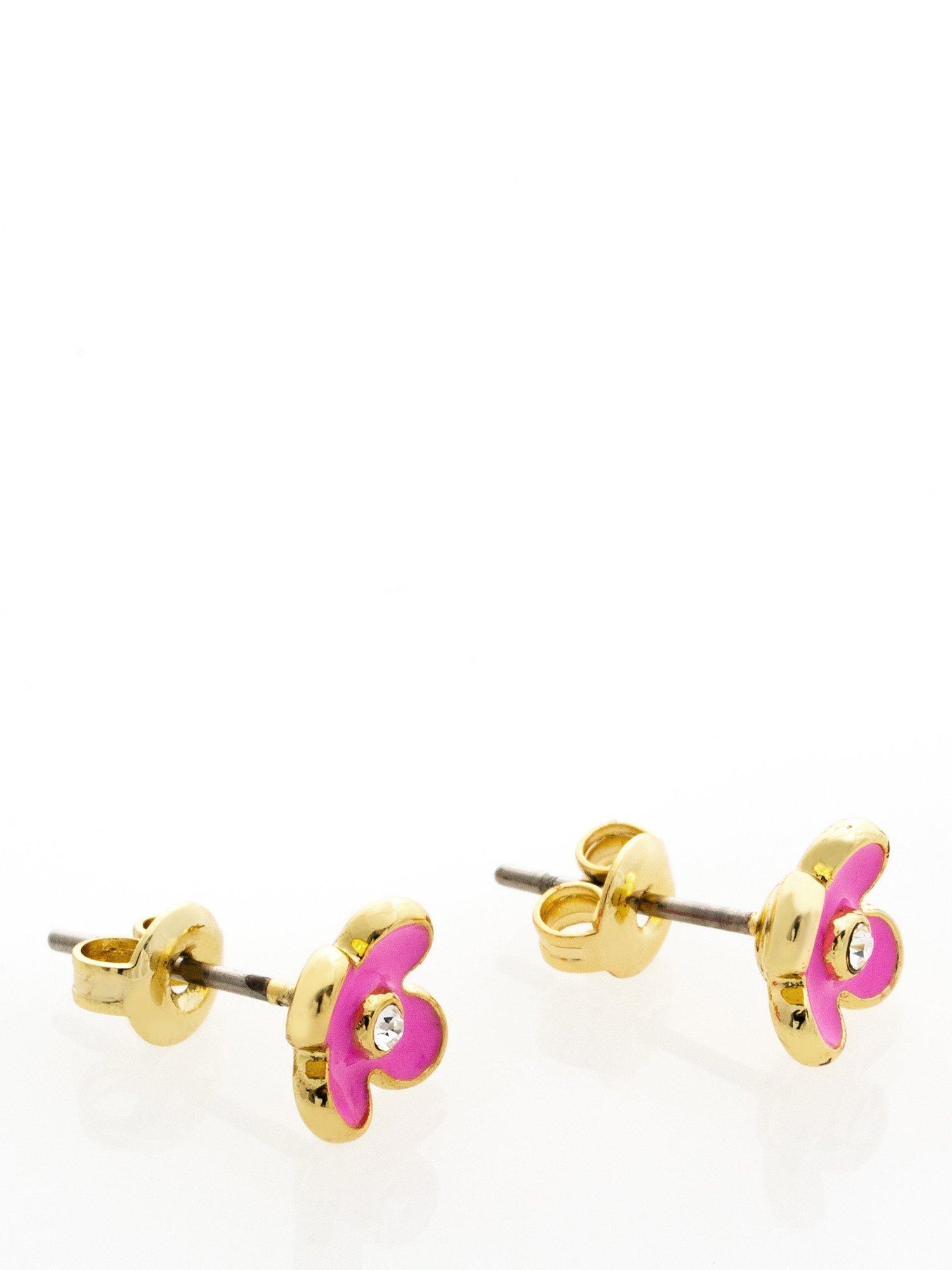 Product image 5 of 5, which shows Ted Baker Gayla Garland Stud Earrings, Pink/Gold