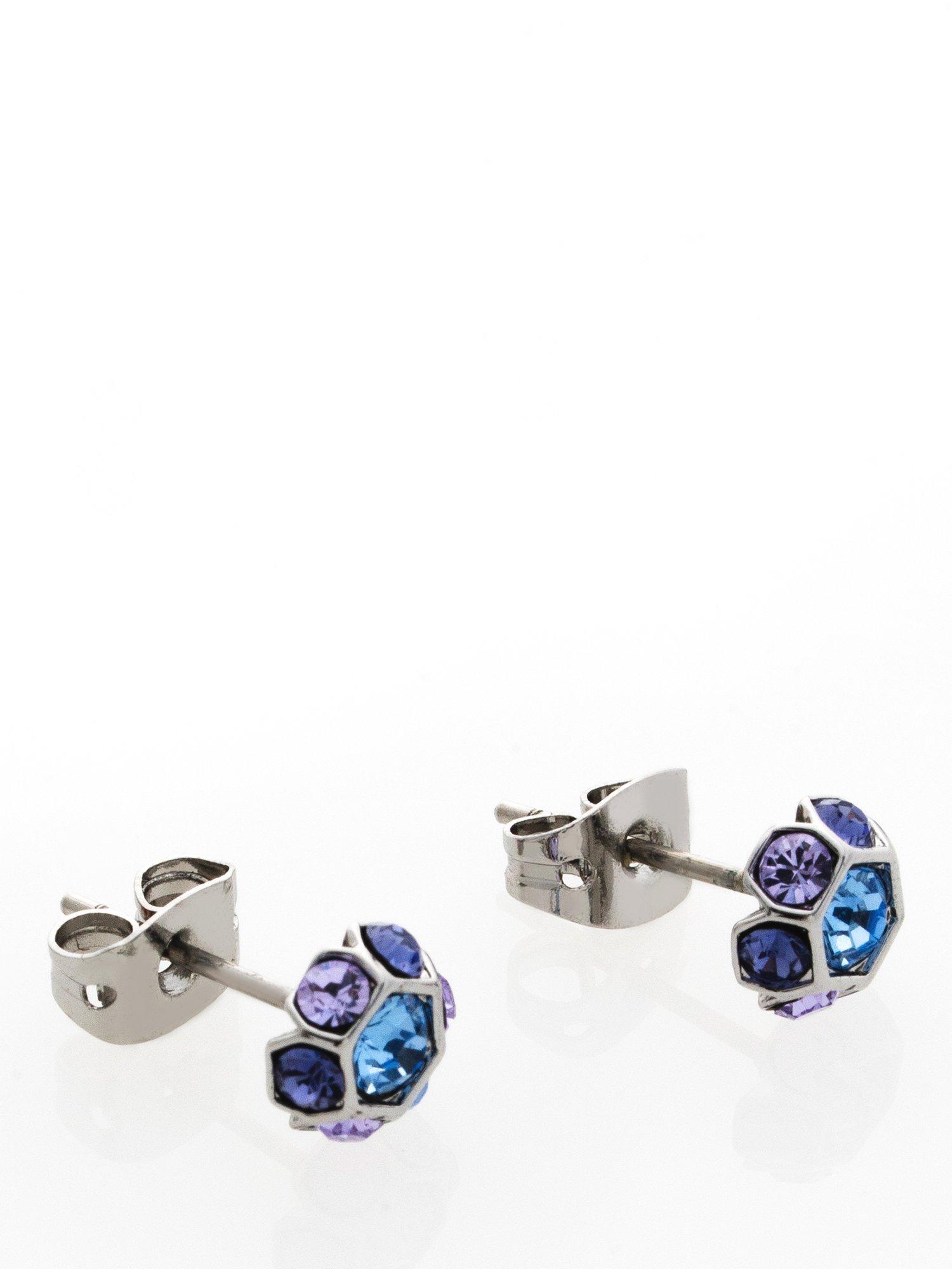 Product image 5 of 6, which shows Ted Baker Gemme Crystal Gem Cluster Stud Earrings, Blue/Silver