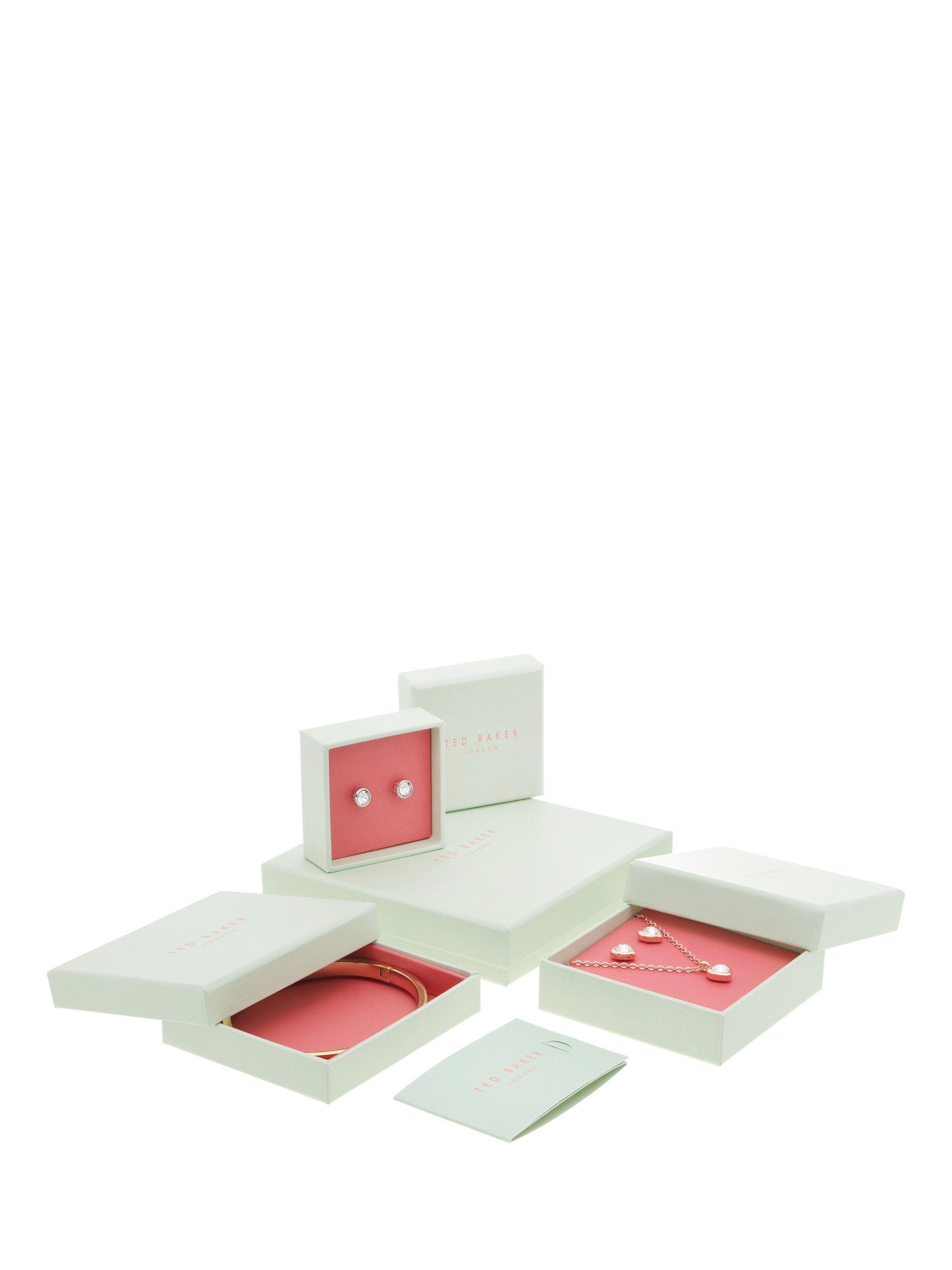 Product image 6 of 6, which shows Ted Baker Ivy Icon Charm Heart Bow Pearl Drop Earrings, Silver