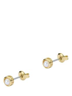 Ted Baker Sinee Mini Pearl Stud Earrings, Gold, Gold