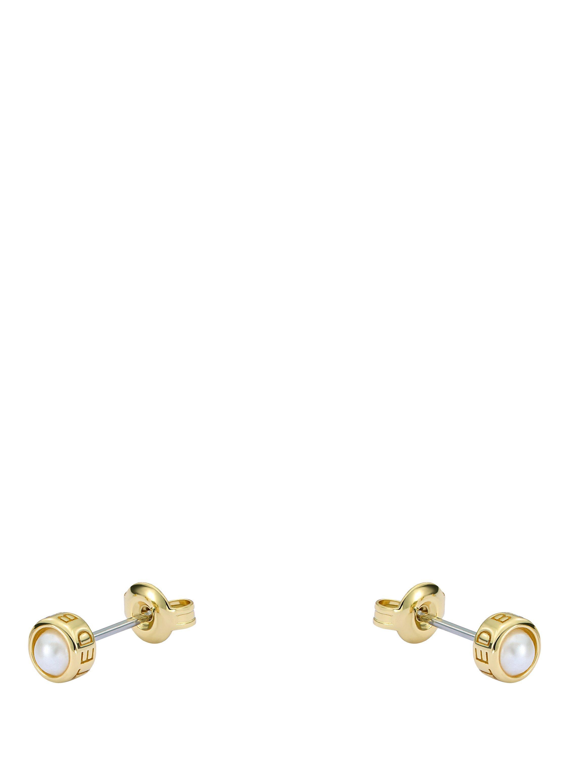 Product image 3 of 6, which shows Ted Baker Sinee Mini Pearl Stud Earrings, Gold