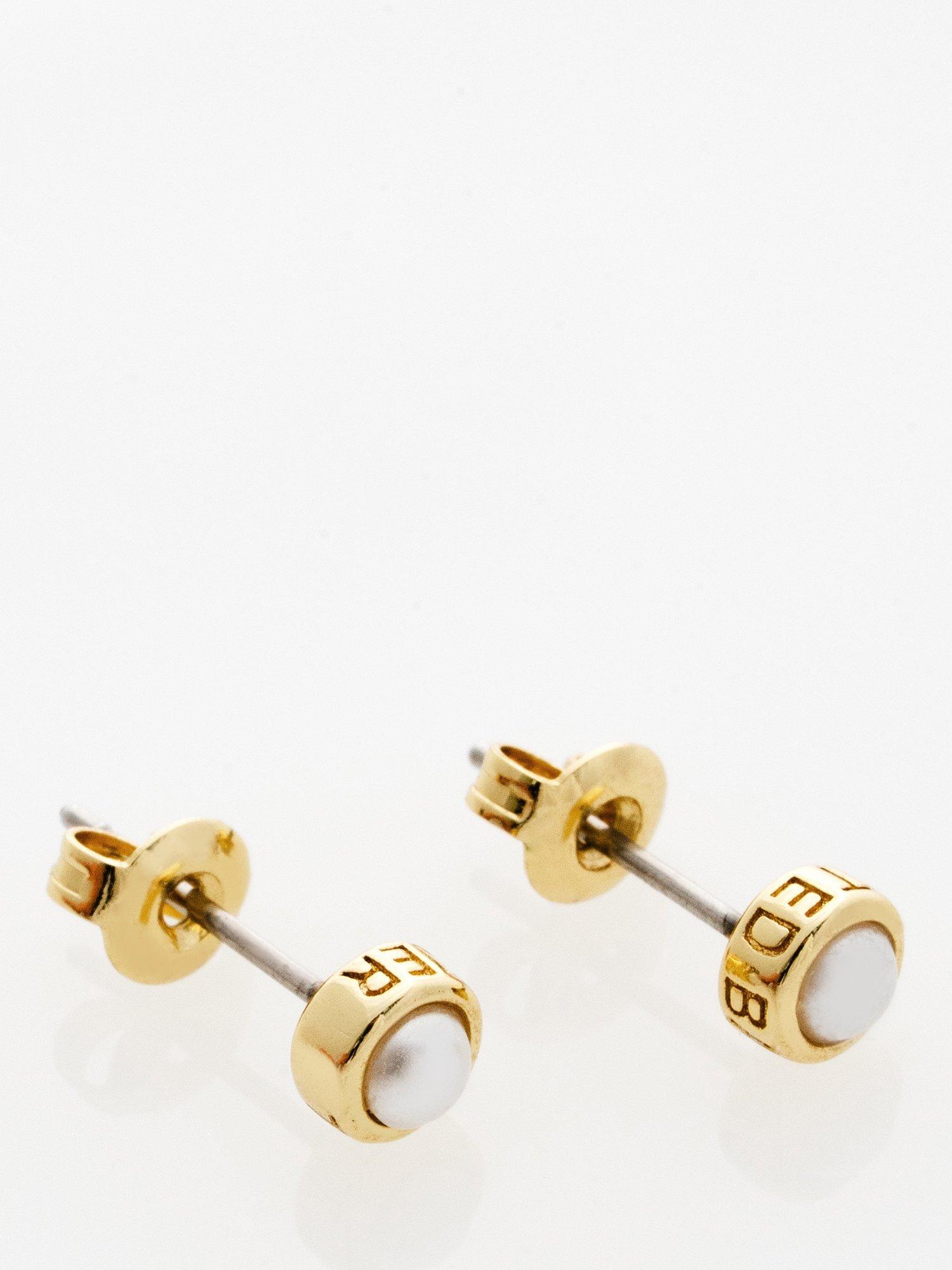 Product image 5 of 6, which shows Ted Baker Sinee Mini Pearl Stud Earrings, Gold
