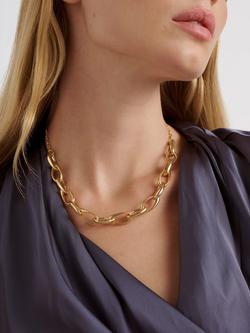 Ted Baker Corola Contour Chain Necklace, Gold - view 2, Gold Tone