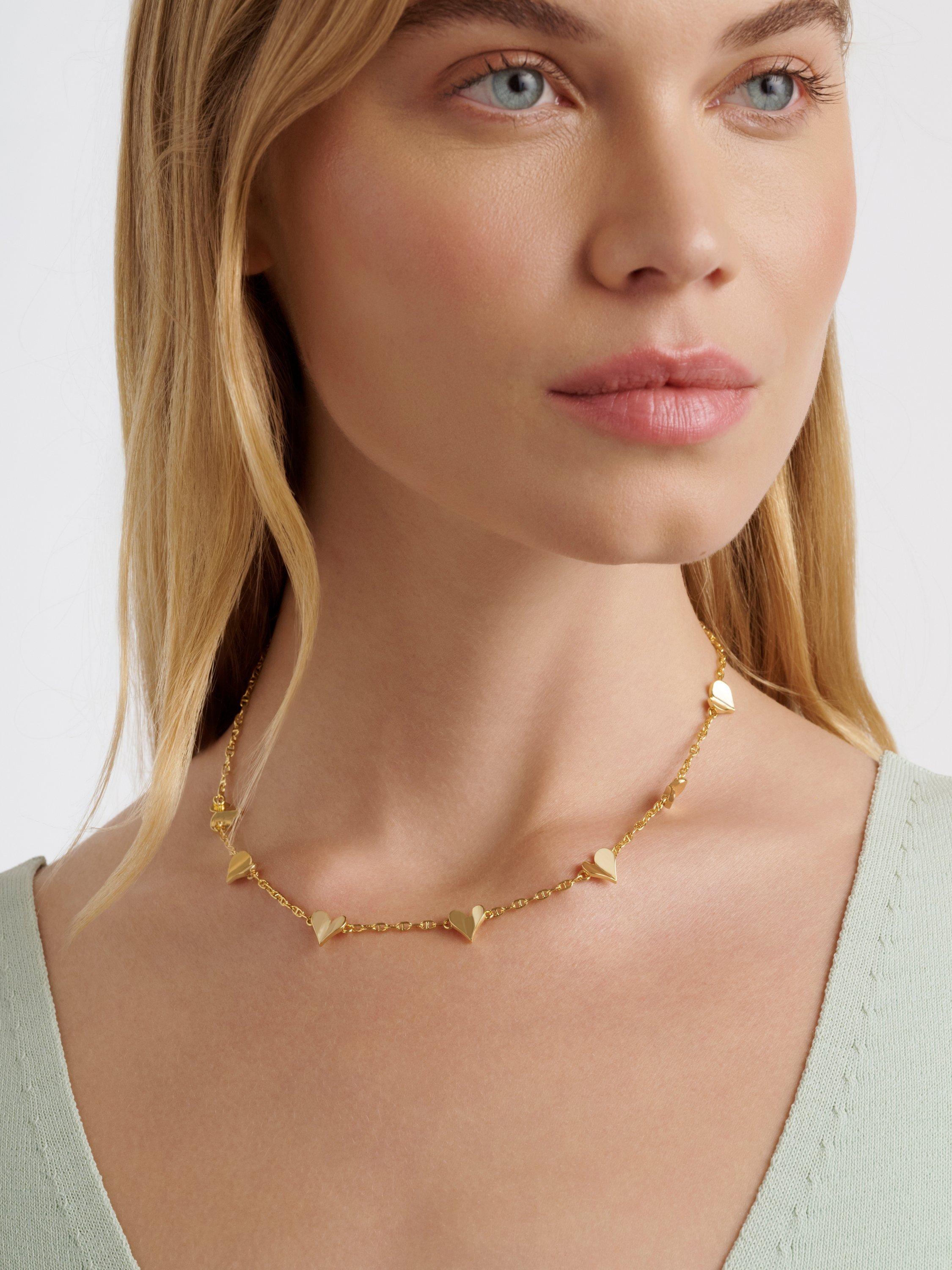 Product image 2 of 6, which shows Ted Baker Helena Flutter Heart Necklace, Gold