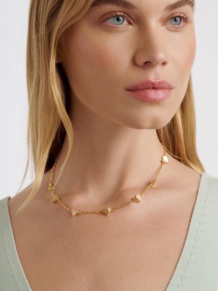 Ted Baker Helena Flutter Heart Necklace, Gold - view 2, Gold Tone