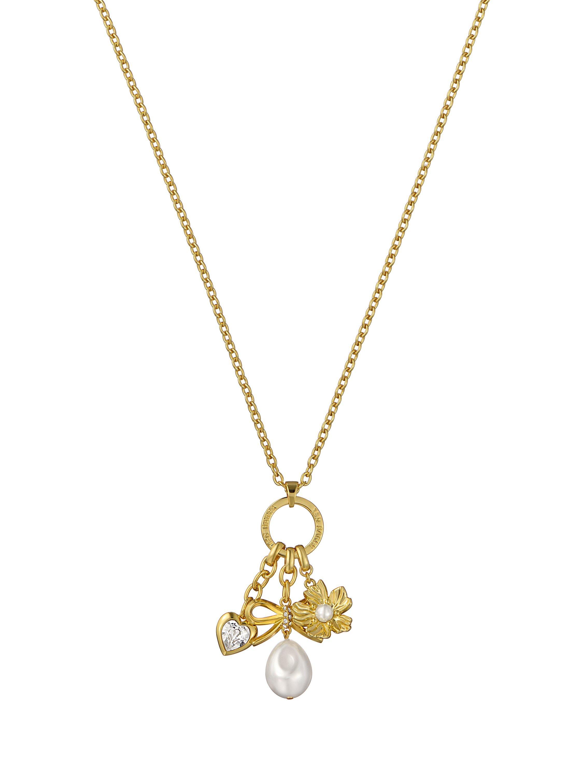 Product image 1 of 6, which shows Ted Baker Isadora Icon Charm Multi Pendant Necklace, Gold