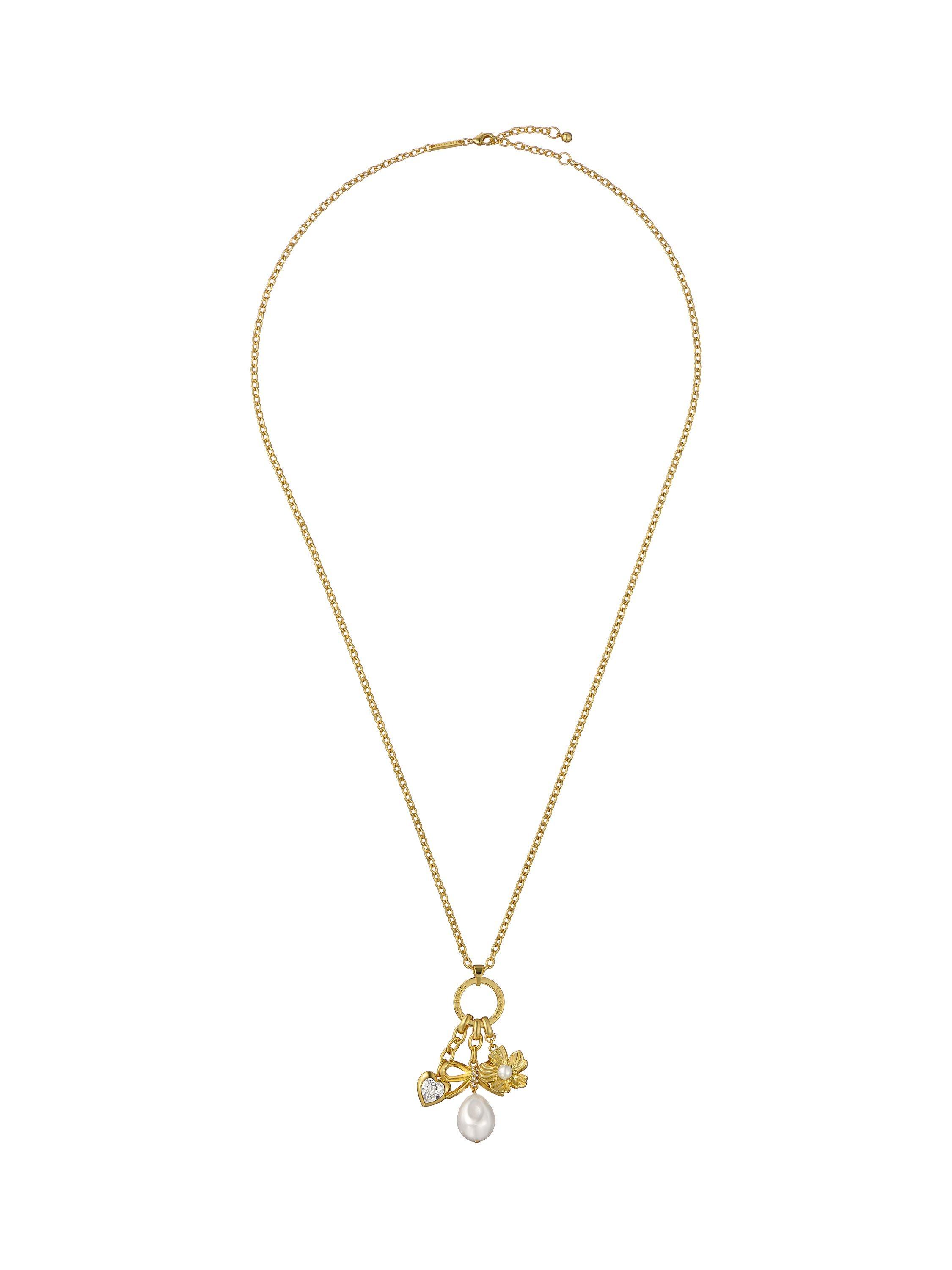Product image 4 of 6, which shows Ted Baker Isadora Icon Charm Multi Pendant Necklace, Gold