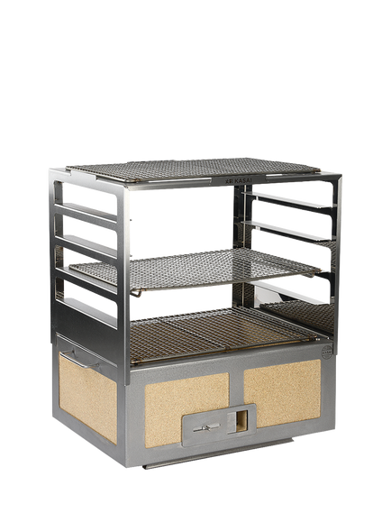 Kasai Medium Wide Konro Grill Charcoal BBQ & Robata Rack Edition - view 2, Silver