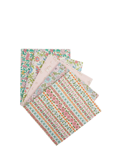 Liberty Fabrics Everlasting Collection Fat Quarter Quilting Fabric, Pack of 5, Soho Stripe, Pink