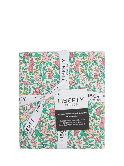 Liberty Fabrics Everlasting Collection Fat Quarter Quilting Fabric, Pack of 5, Soho Stripe - view 2, Pink