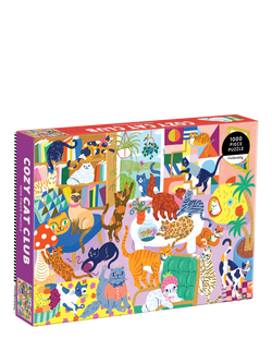 Galison Cosy Cat Club Jigsaw Puzzle, 1000 Pieces - view 2, Multi
