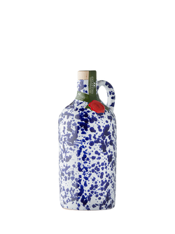 Extra Virgin Olive Oil Dark Blue Splatter Ceramic Jug, 500ml, Multi