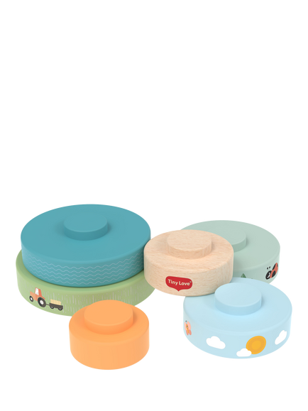 Tiny Love Farmers Funday Wooden Stacking Tower - view 2, Multi