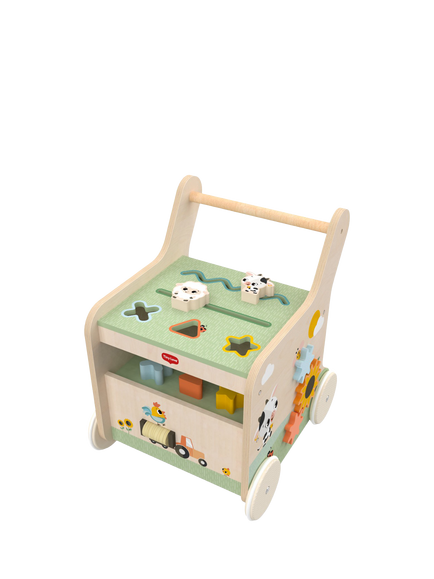 Tiny Farm Farmers Funday Push & Play Wooden Walker - view 2, Multi
