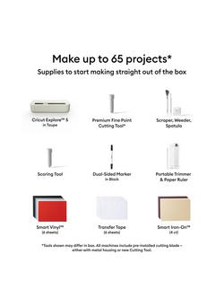 Cricut Explore® 5 Cutting Machine and Essentials Bundle - view 2, Cream